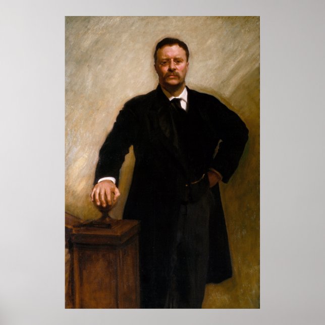 Póster Retrato de Theodore Roosevelt por John S. Sargent (Frente)