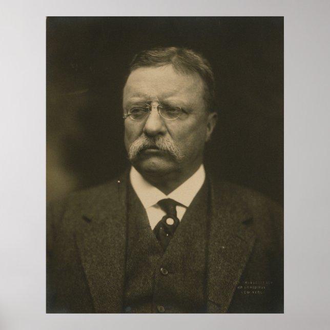Póster Retrato de Theodore Roosevelt por los hermanos Pac (Frente)