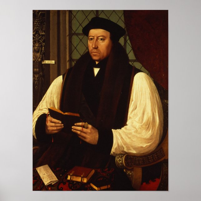 Póster Retrato de Thomas Cranmer 1546 (Frente)