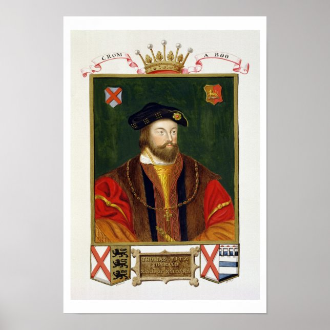 Póster Retrato de Thomas Fitzgerald (1513-37) Lord Offal (Frente)