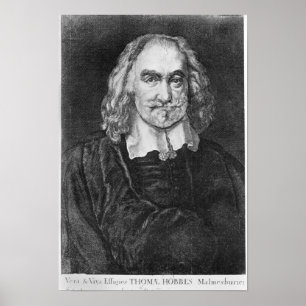 Póster Retrato de Thomas Hobbes
