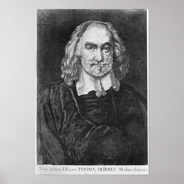 Póster Retrato de Thomas Hobbes (Frente)