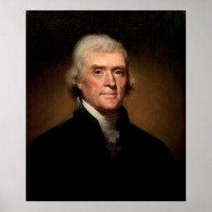 Póster Retrato de Thomas Jefferson