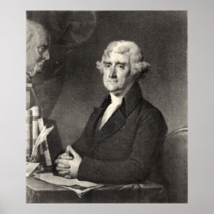 Póster Retrato de Thomas Jefferson