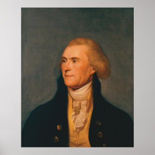 Póster Retrato de THOMAS JEFFERSON de Charles Willson Pea