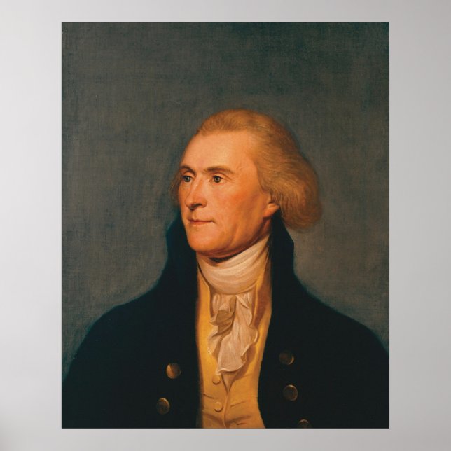 Póster Retrato de THOMAS JEFFERSON de Charles Willson Pea (Frente)