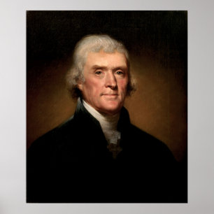Póster Retrato de THOMAS JEFFERSON de Rembrandt Peale