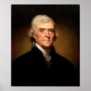 Póster Retrato de Thomas Jefferson por Rembrandt Peale