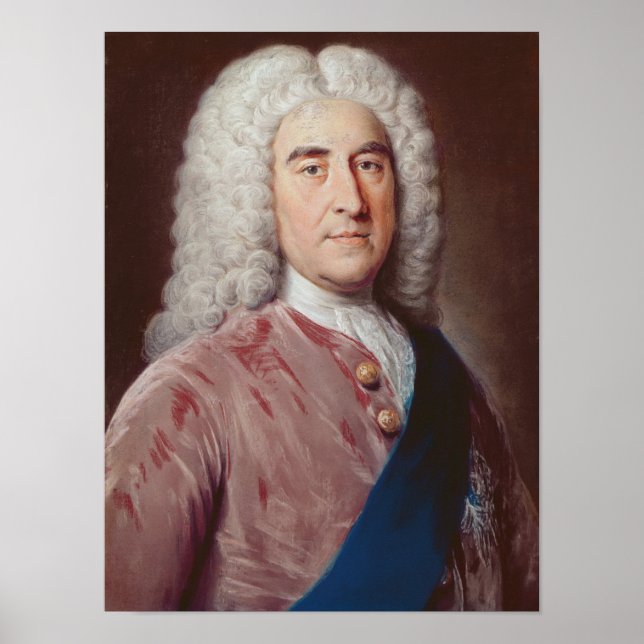 Póster Retrato de Thomas Pelham Holles (Frente)