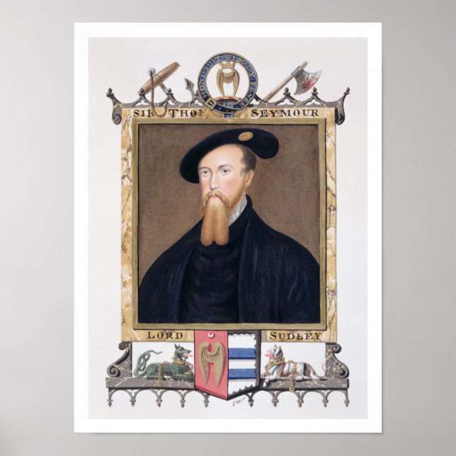 Póster Retrato de Thomas Seymour (1508-49) Primer Barón d (Frente)