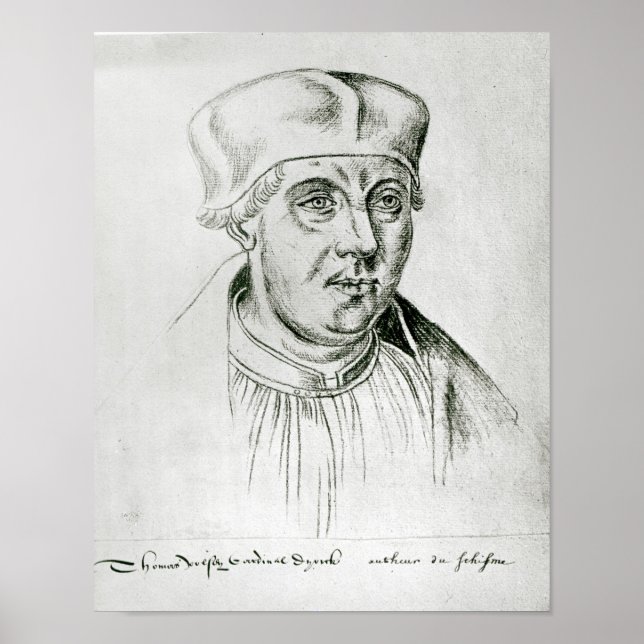 Póster Retrato de Thomas Wolsey, cardenal de York (Frente)