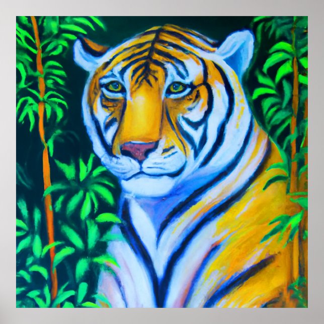 Póster Retrato de tigre (Frente)