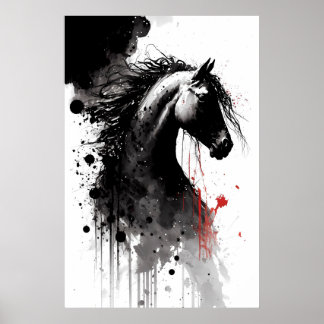 Póster Retrato de tinta appaloosa