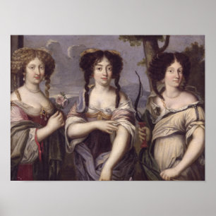Póster Retrato de tres sobrinas cardinales