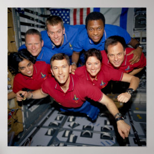 Póster Retrato de tripulaciones STS-107 a bordo de Columb