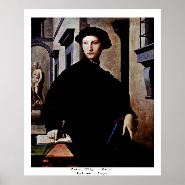 Póster Retrato De Ugolino Martelli. Por Bronzino Angelo (Frente)