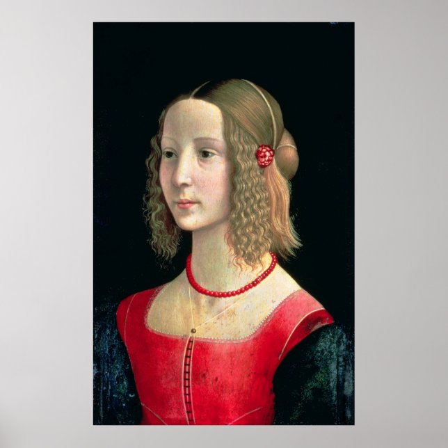 Póster Retrato de un Chica, c.1490 (Frente)