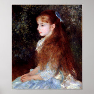 Póster Retrato de un Chica con cinta azul, renoir