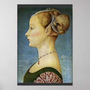 Póster Retrato de un chica de Pollaiuolo Piero