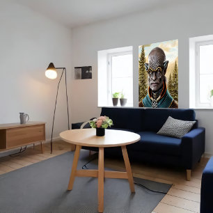 Póster Retrato de un extraterrestre humanoide   Poster de
