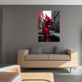 Póster Retrato de un extraterrestre Republicano rojo | Po