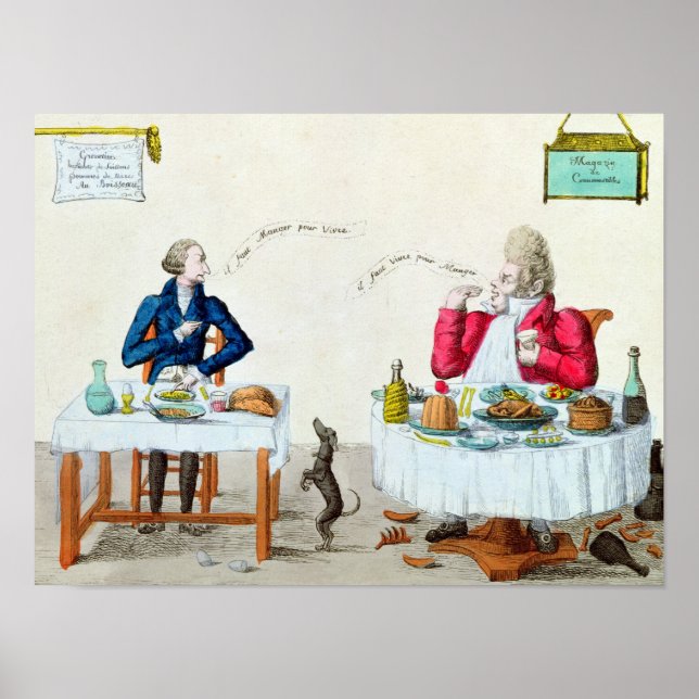 Póster Retrato de un glotón (Frente)