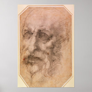 Póster Retrato de un hombre barbudo