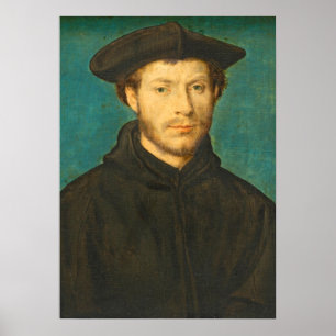 Póster Retrato de un hombre, C. 1536 - 40 (aceite en la