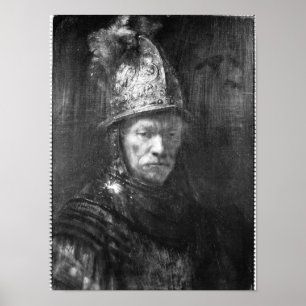 Póster Retrato de un hombre con casco de oro, 1648