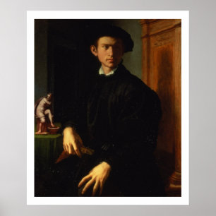 Póster Retrato de un hombre joven, c.1532-40 (aceite en