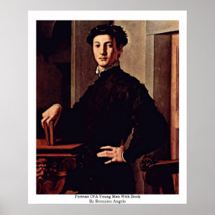Póster Retrato de un hombre joven con el libro