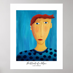 Póster Retrato de un hombre pintando