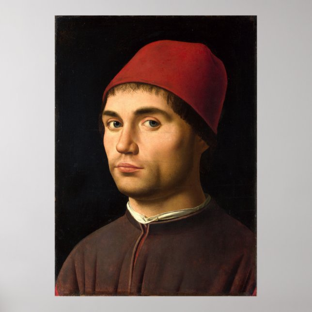 Póster Retrato de un hombre por Antonello da Messina (Frente)