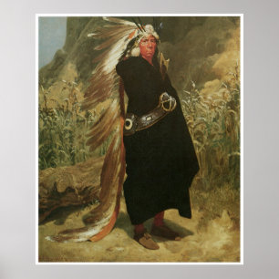 Póster Retrato de un jefe indio, 1875