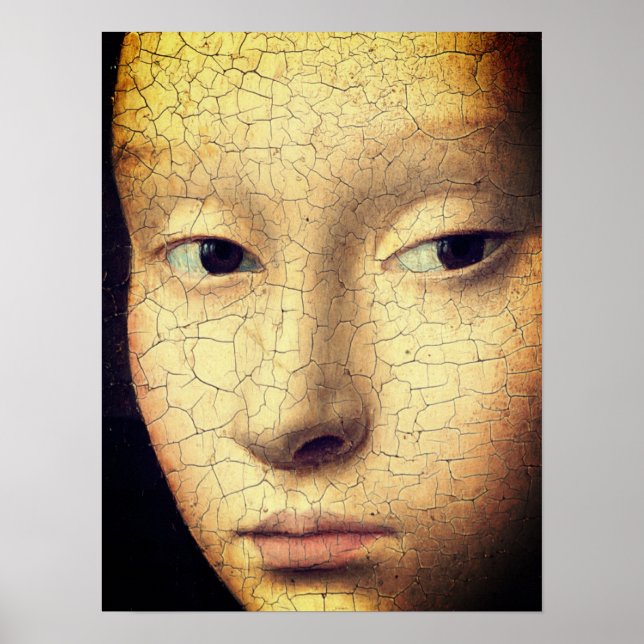 Póster Retrato de un joven Chica (detalle) (Frente)