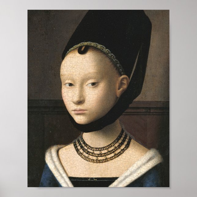 Póster Retrato De Un Joven Chica - Petrus Christus (Frente)