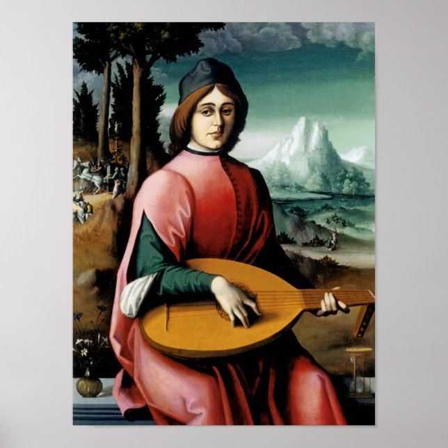 Póster Retrato de un joven con un luto (Frente)