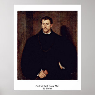 Póster Retrato De Un Joven Por Tiziano