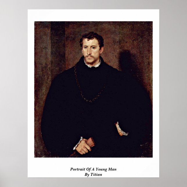 Póster Retrato De Un Joven Por Tiziano (Frente)