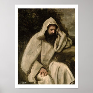 Póster Retrato de un monje, c.1840-45 (aceite en lona)