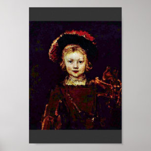Póster Retrato de un muchacho (hijo de Titus Rembrandt?)