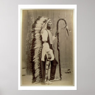 Póster Retrato de un nativo americano de 'Buffalo Bill