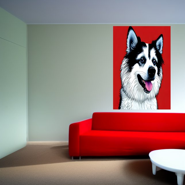 Póster Retrato de un perro esquimal estadounidense | Post (Subido por el creador)