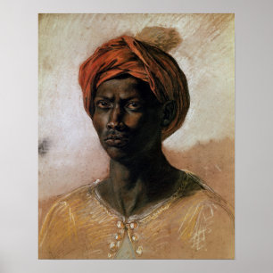 Póster Retrato de un turco en un turbante, c.1826
