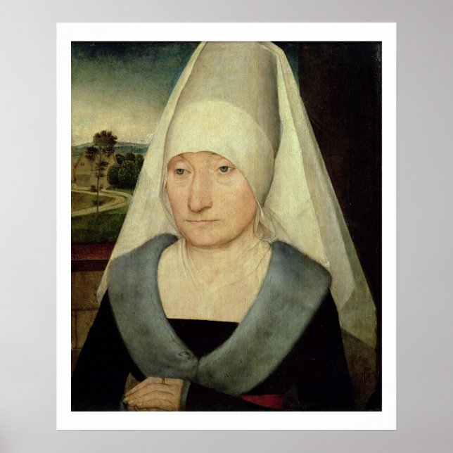 Póster Retrato de una anciana (aceite en el panel) (Frente)