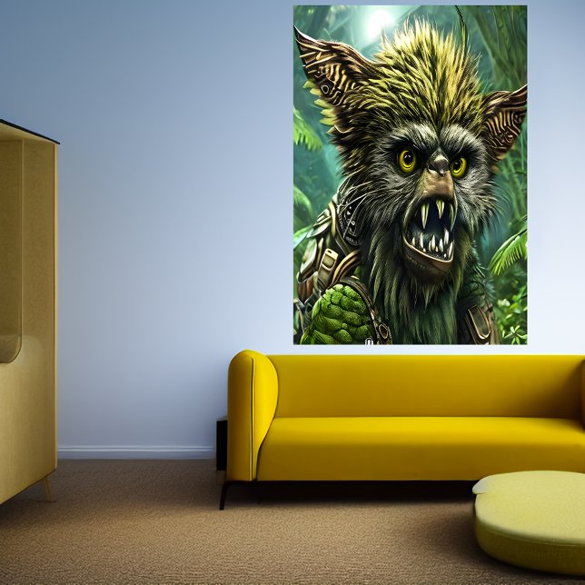 Póster Retrato de una bestia de fantasía en el bosque | A (Subido por el creador)