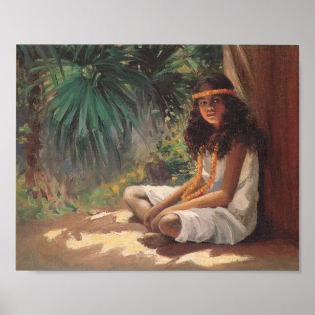 Póster Retrato de una Chica polinesia - Helen T. Dranga (Frente)