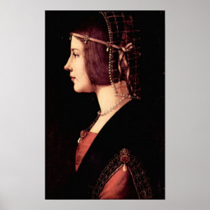 Póster Retrato de una dama (Beatrice d'Este) de Da Vinci