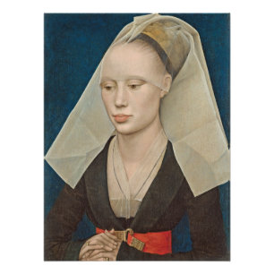 Póster Retrato de una dama, c.1460 (aceite en el panel)