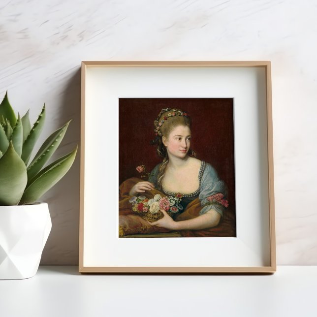 Póster Retrato de una Dama como Flora | Pompeo Batoni (Subido por el creador)